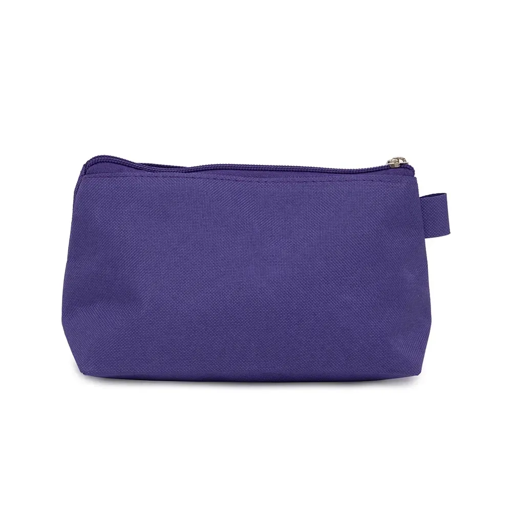 Nécessaire de Nylon Mini com Alça para Chaveiro Personalizada, cor roxo