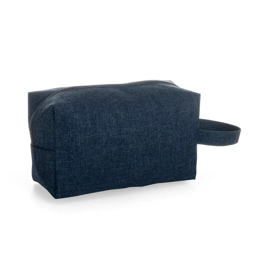 Nécessaire de Nylon Multiuso Personalizada, cor azul escuro