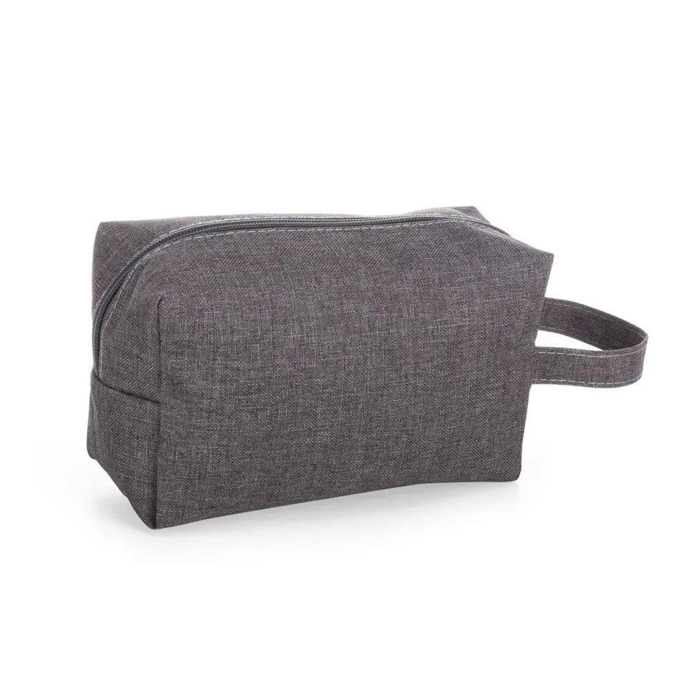 Nécessaire de Nylon Multiuso Personalizada, cor cinza