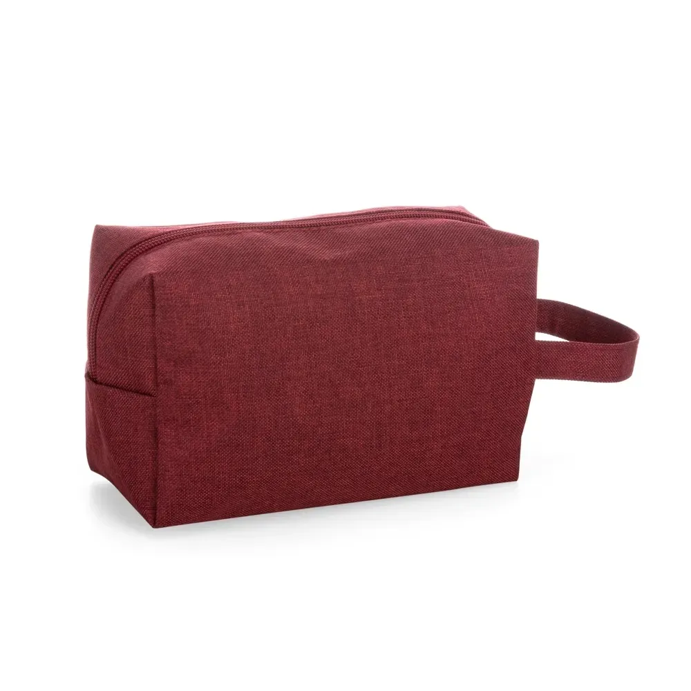 Nécessaire de Nylon Multiuso Personalizada, cor vermelho