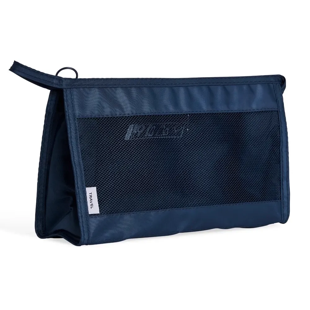 Necessaire personalizada organizadora de poliéster, tom de azul alternativo