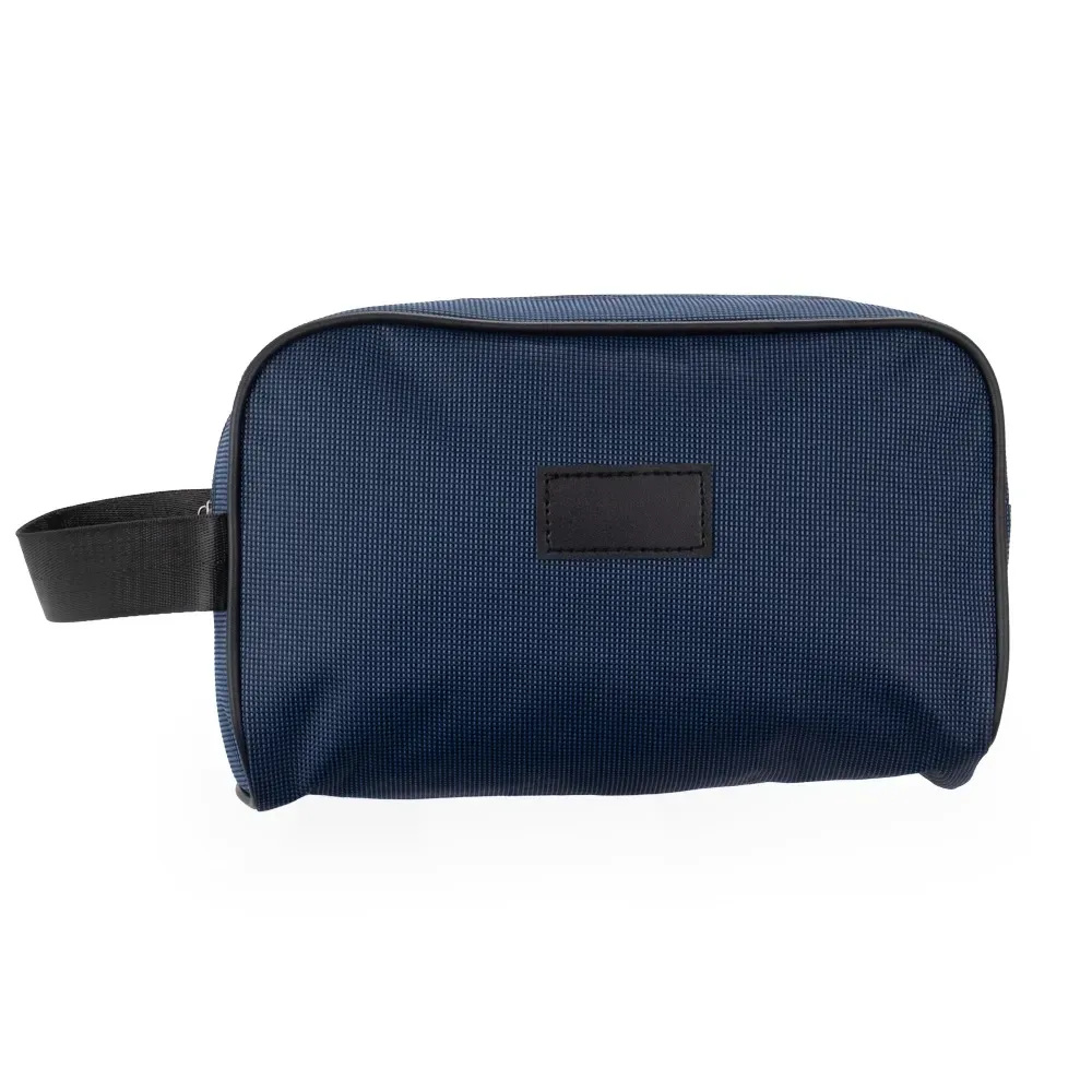 Nécessaire em Oxford com Plaquinha Personalizada, cor azul escuro