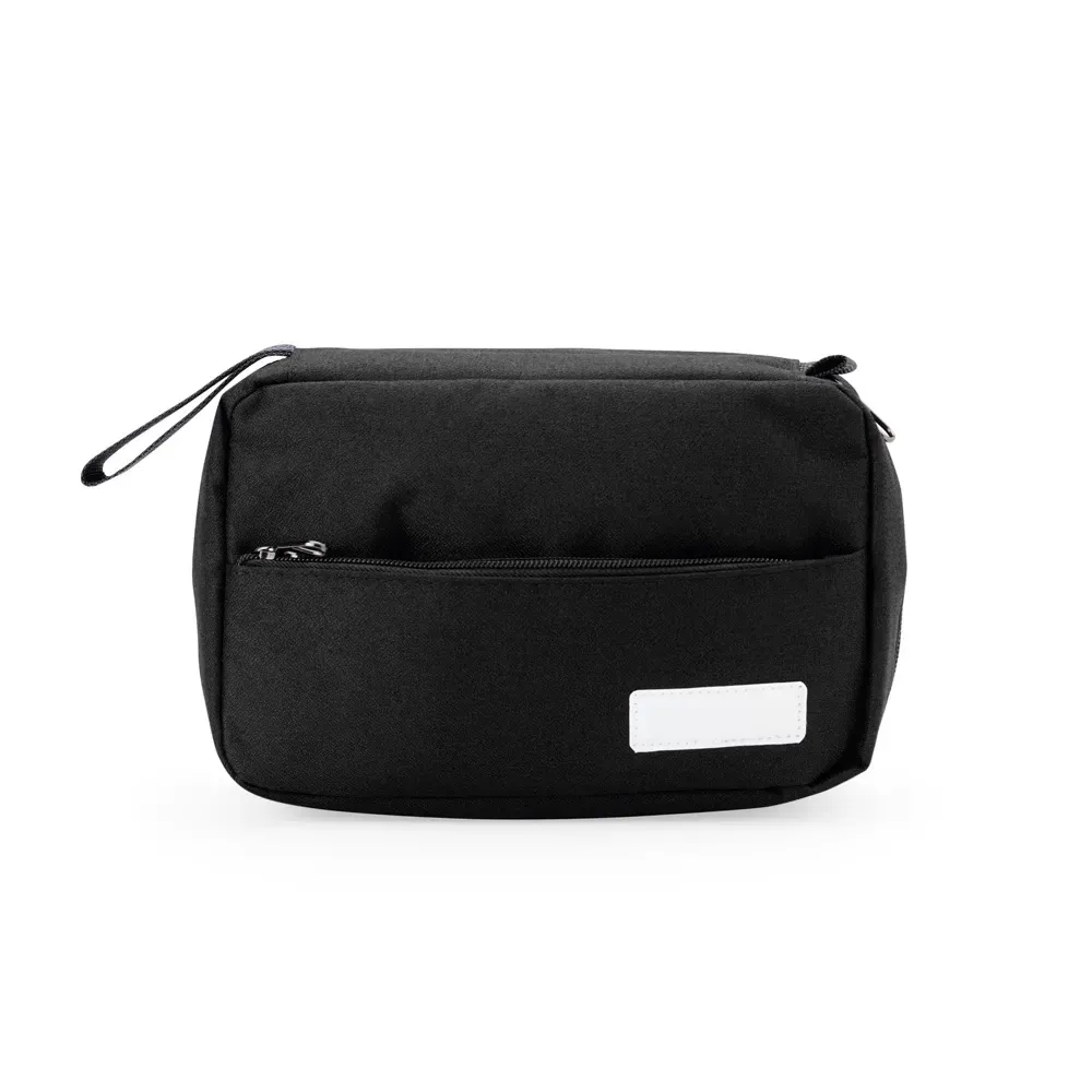 Necessaire personalizada com 3 compartimentos, cor preta
