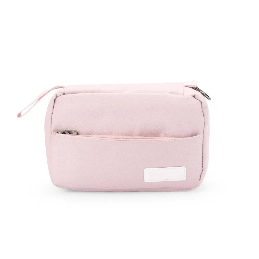 Necessaire personalizada com 3 compartimentos, cor rosa