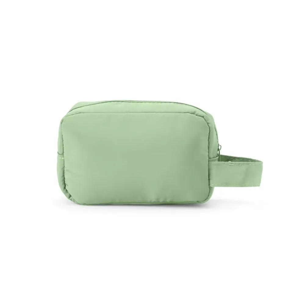 Necessaire personalizada de poliéster compacta, cor verde