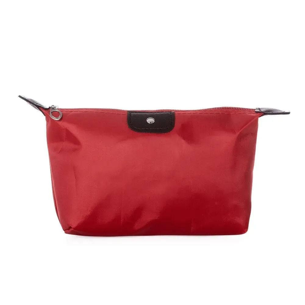 Nécessaire de Poliéster Impermeável com Detalhe em Couro Sintético Personalizada, cor vermelho 1