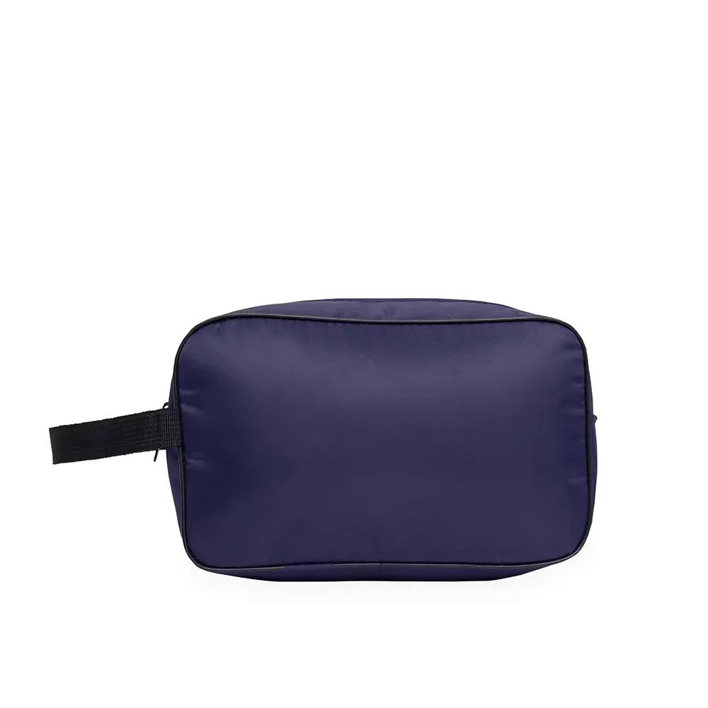 Nécessaire de Poliéster com Revestimento em PVC Personalizada, cor azul