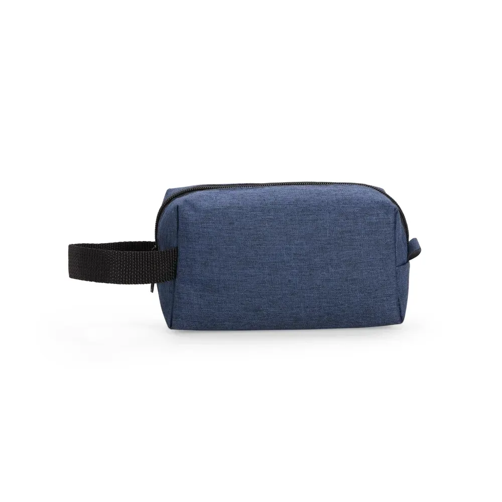 Nécessaire de Poliéster PVC Mescla 10x17cm Personalizada, cor azul escuro