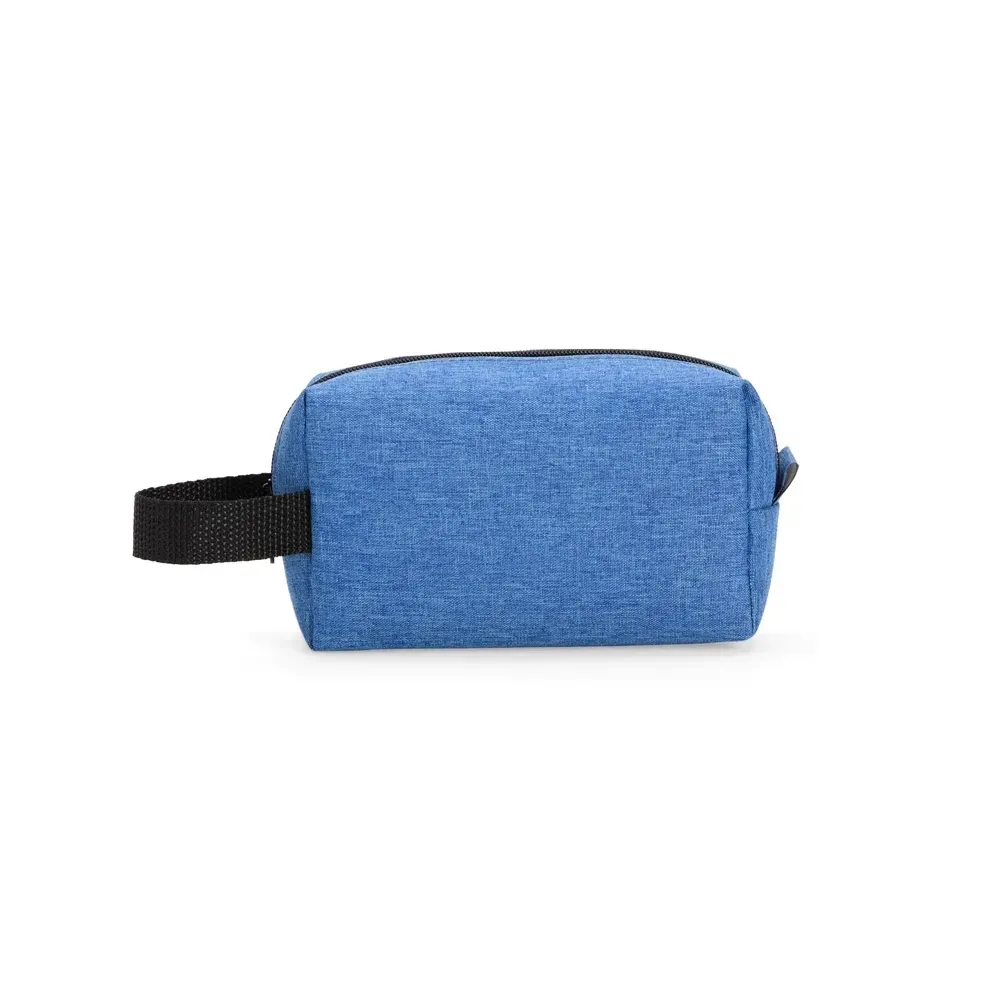 Nécessaire de Poliéster PVC Mescla 10x17cm Personalizada, cor azul