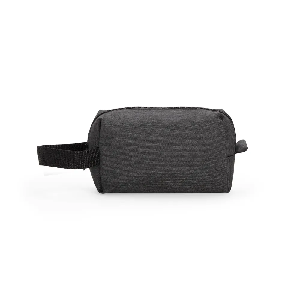 Nécessaire de Poliéster PVC Mescla 10x17cm Personalizada, cor preto