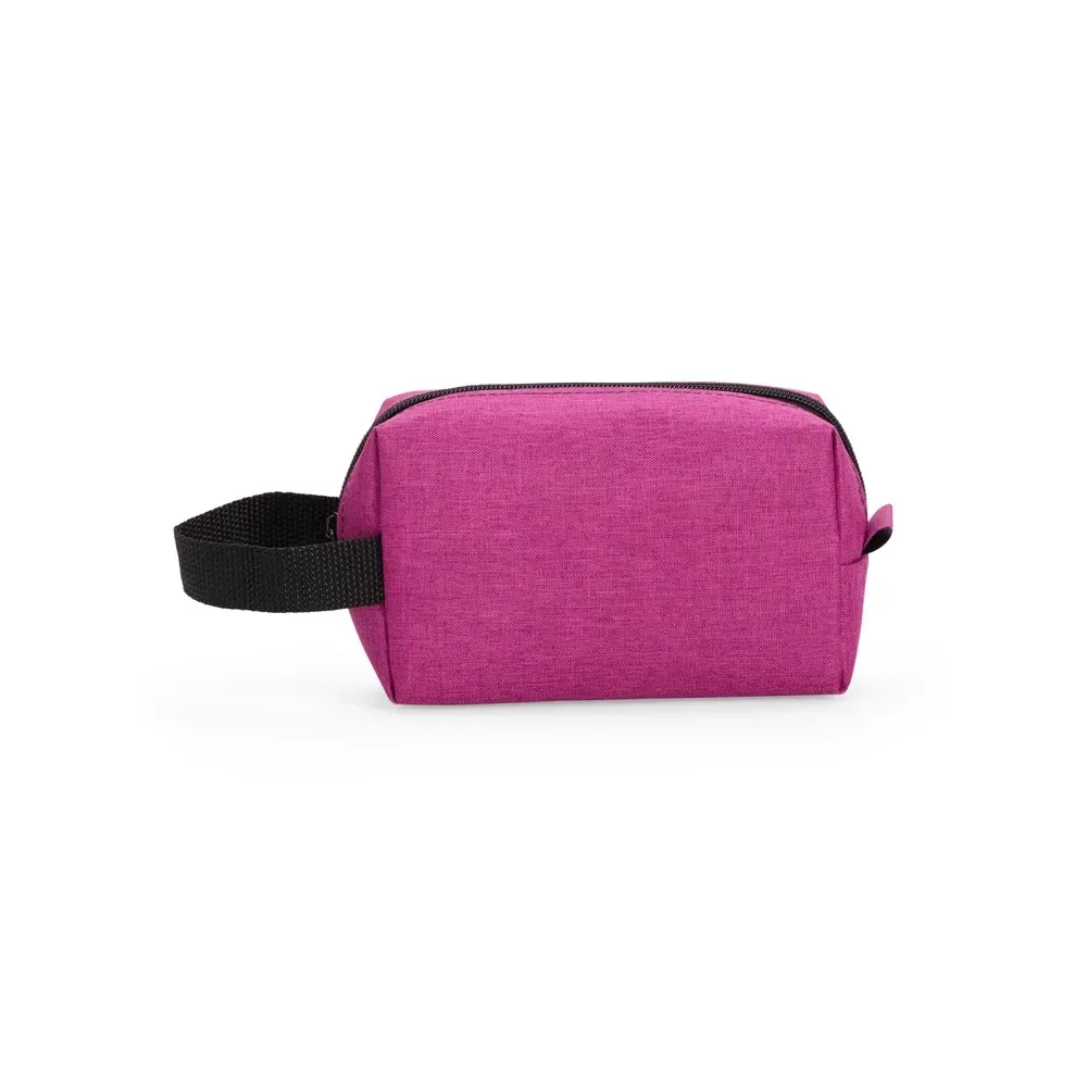 Nécessaire de Poliéster PVC Mescla 10x17cm Personalizada, cor rosa