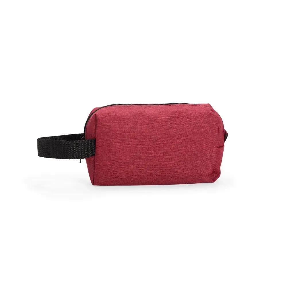 Nécessaire de Poliéster PVC Mescla 10x17cm Personalizada, cor vermelho