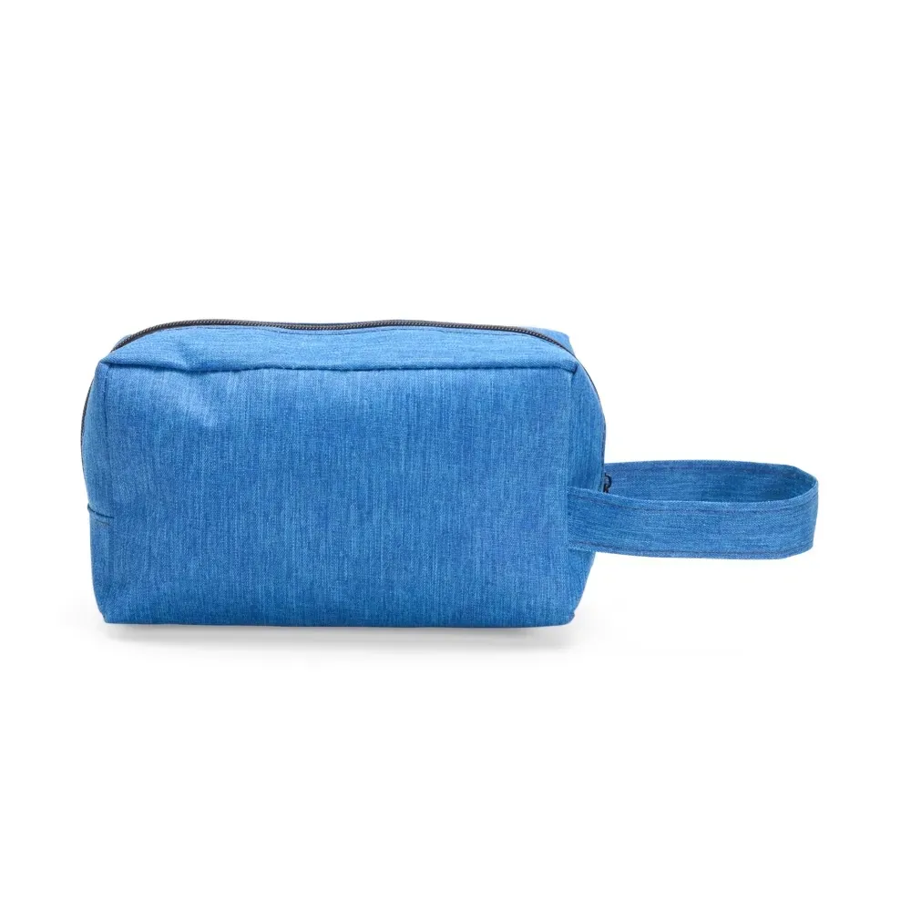 Nécessaire de Poliéster PVC Mescla 10x21cm Personalizada, cor azul