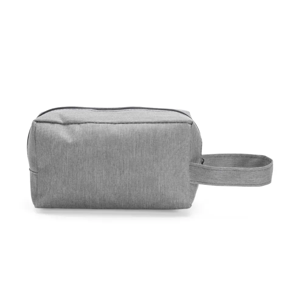 Nécessaire de Poliéster PVC Mescla 10x21cm Personalizada, cor cinza claro