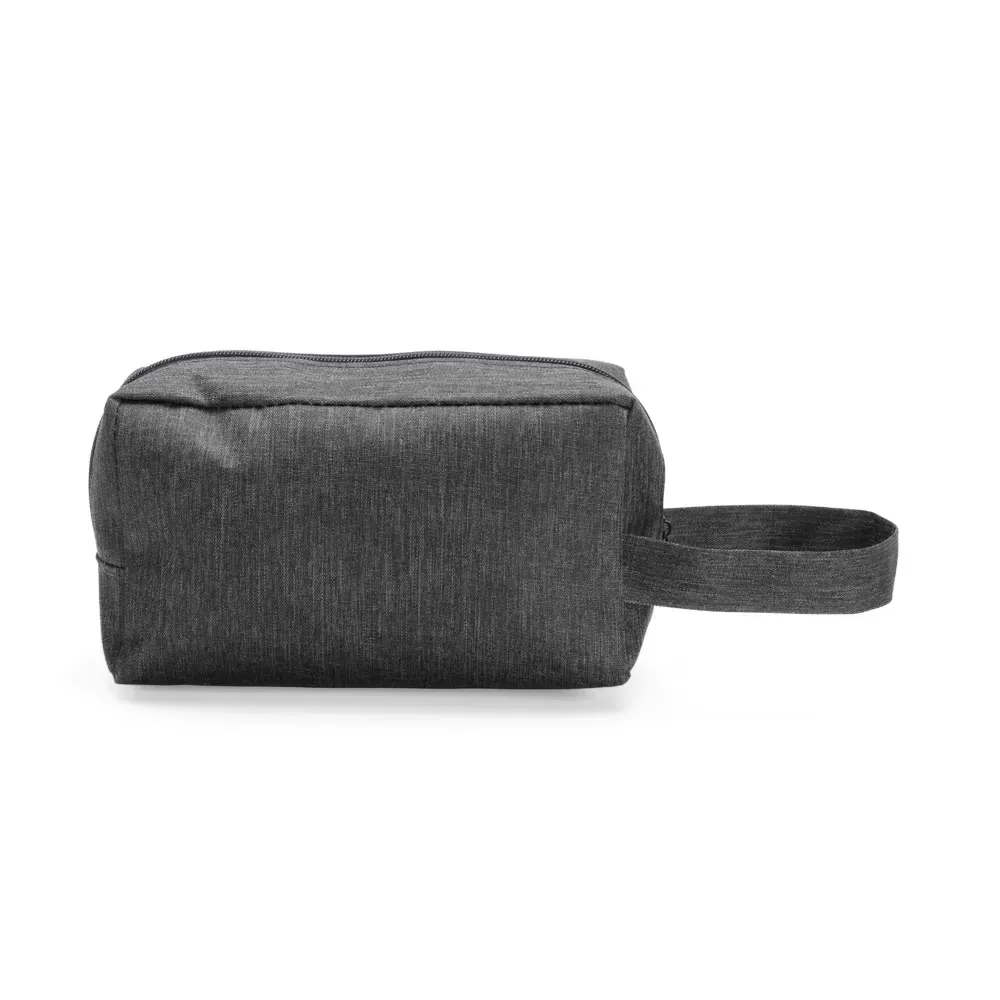 Nécessaire de Poliéster PVC Mescla 10x21cm Personalizada, cor preto