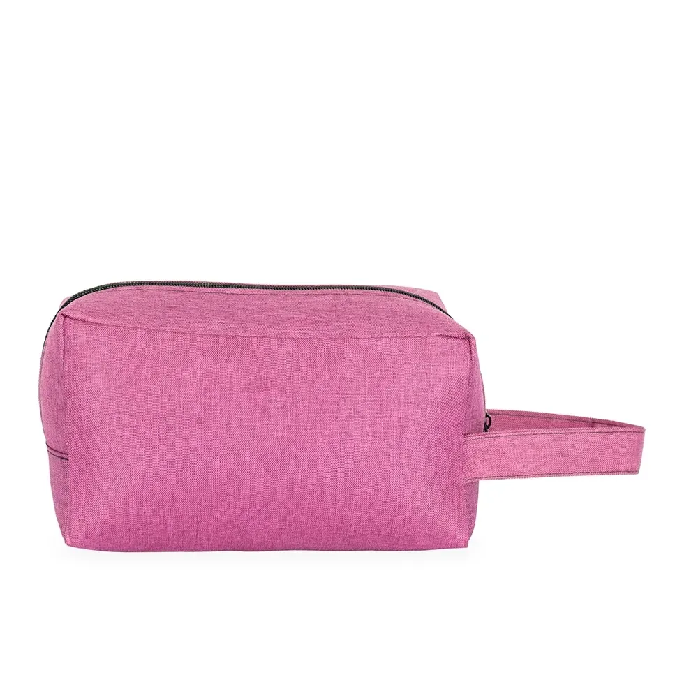 Nécessaire de Poliéster PVC Mescla 10x21cm Personalizada, cor rosa escuro