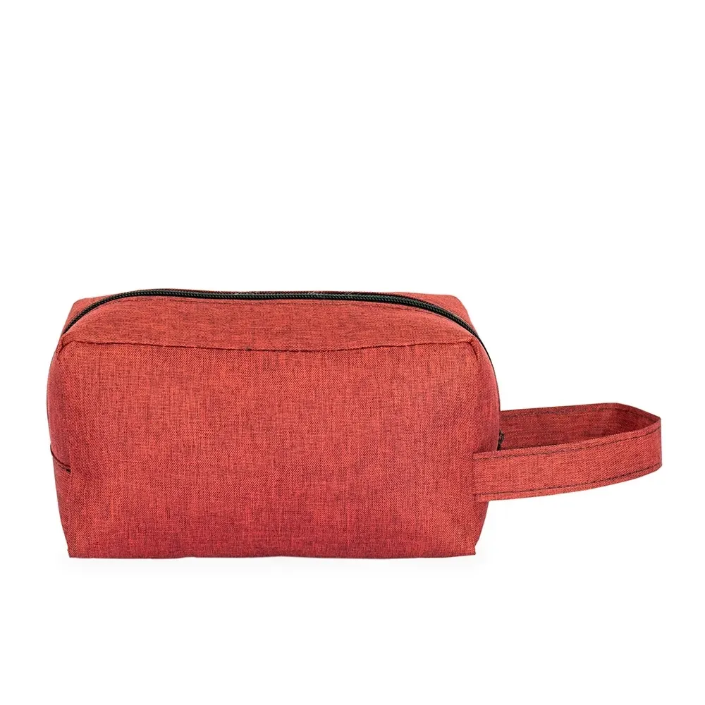 Nécessaire de Poliéster PVC Mescla 10x21cm Personalizada, cor vermelho