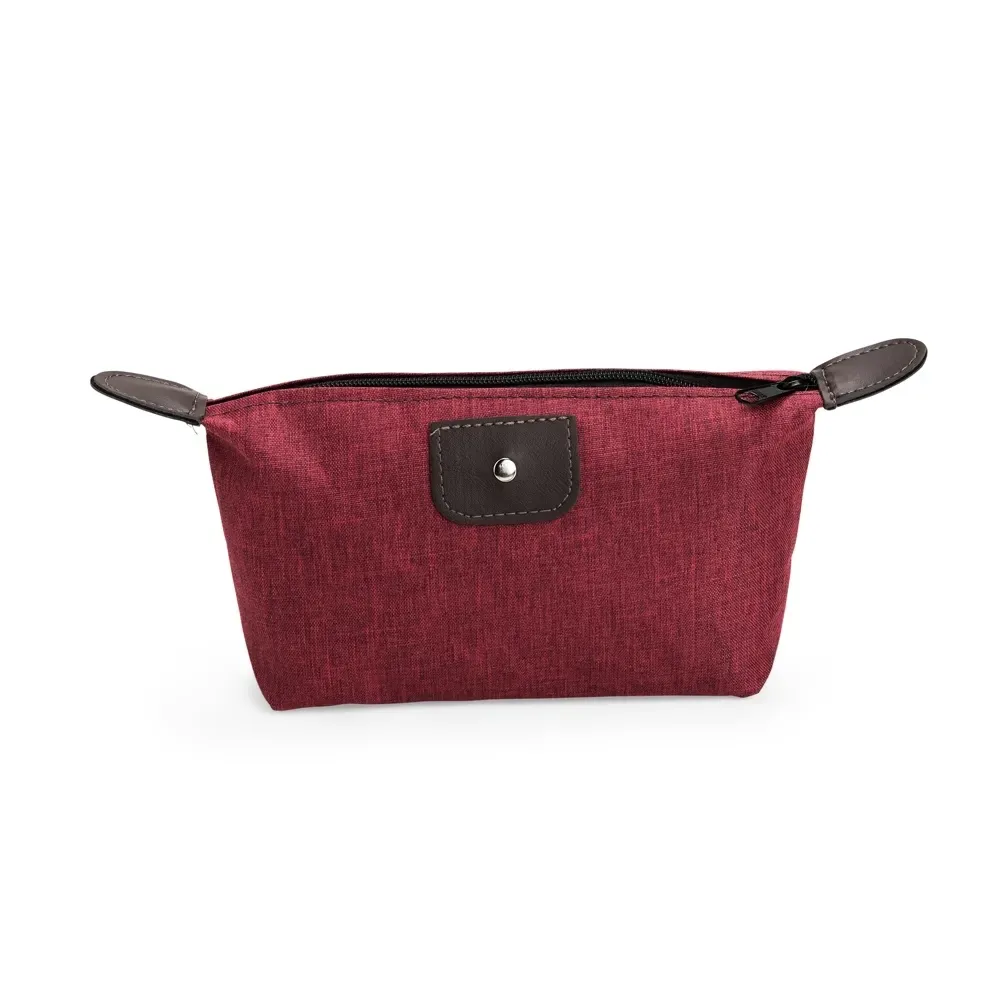 Nécessaire de Poliéster PVC Mescla 11,5x22cm Personalizada, cor vermelho