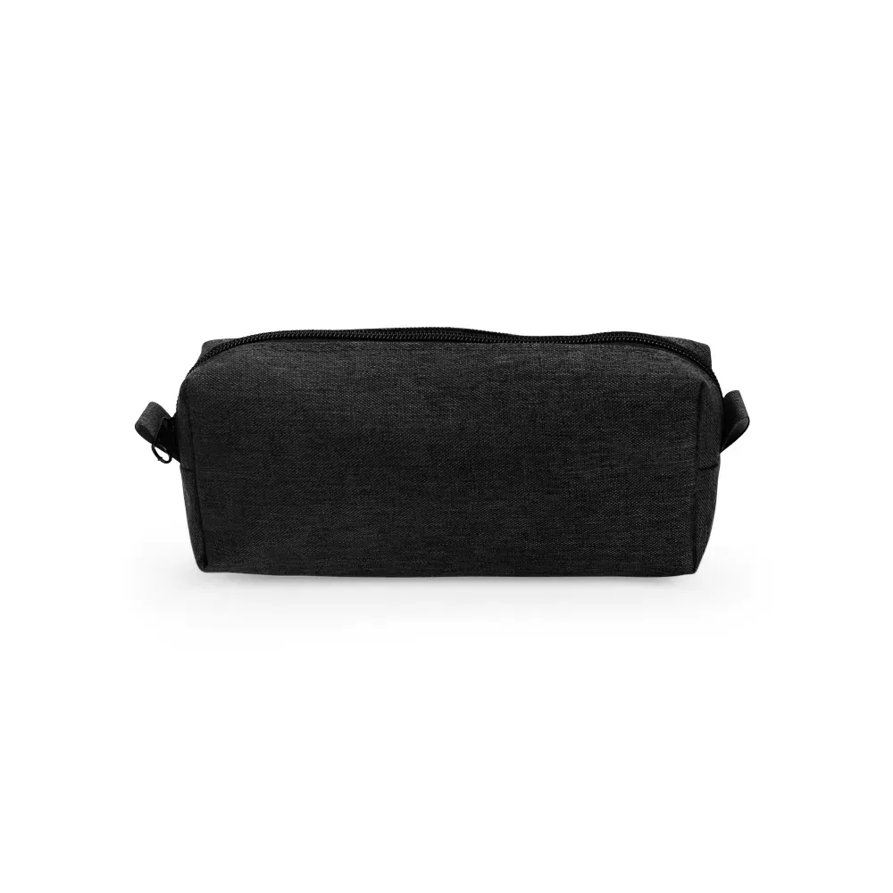 Nécessaire de Poliéster PVC Mescla Mini 7,5cm Personalizada, cor preto