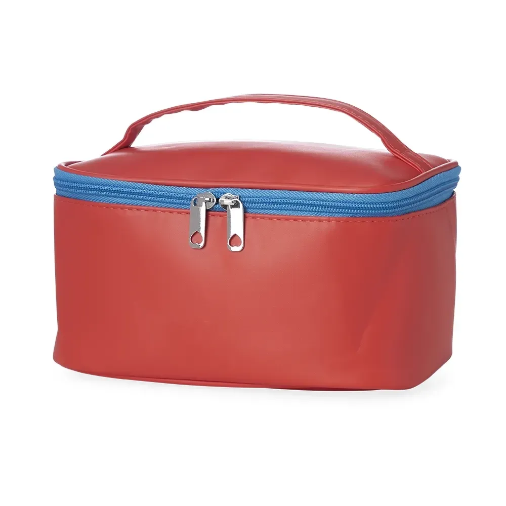 Nécessaire de PU para Maquiagem Personalizada, cor laranja