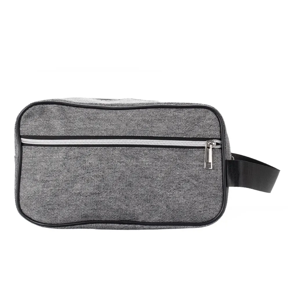 Nécessaire de PU Texturizado Personalizada, cor cinza claro