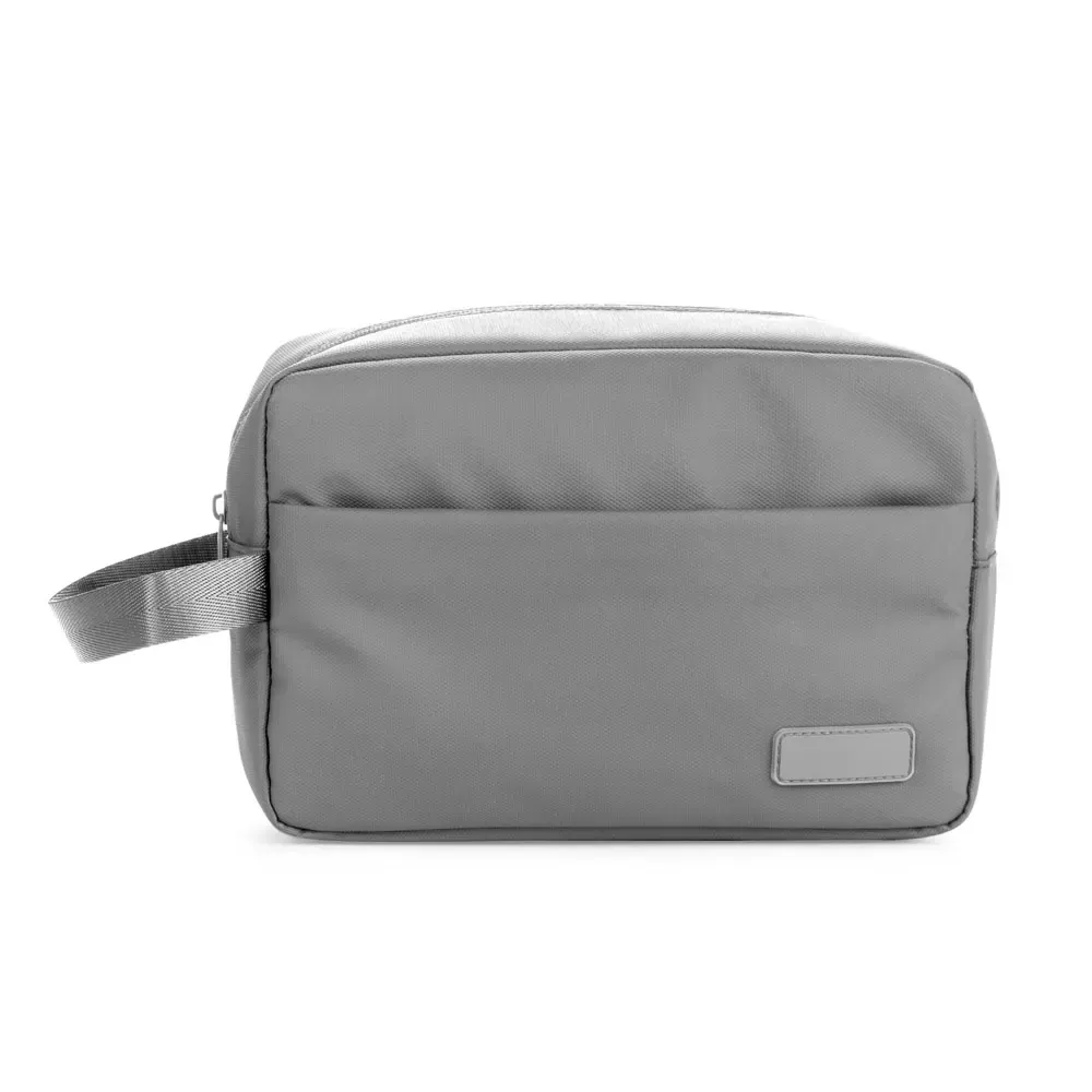 Nécessaire de PU com Visor em PVC Personalizada, cor cinza