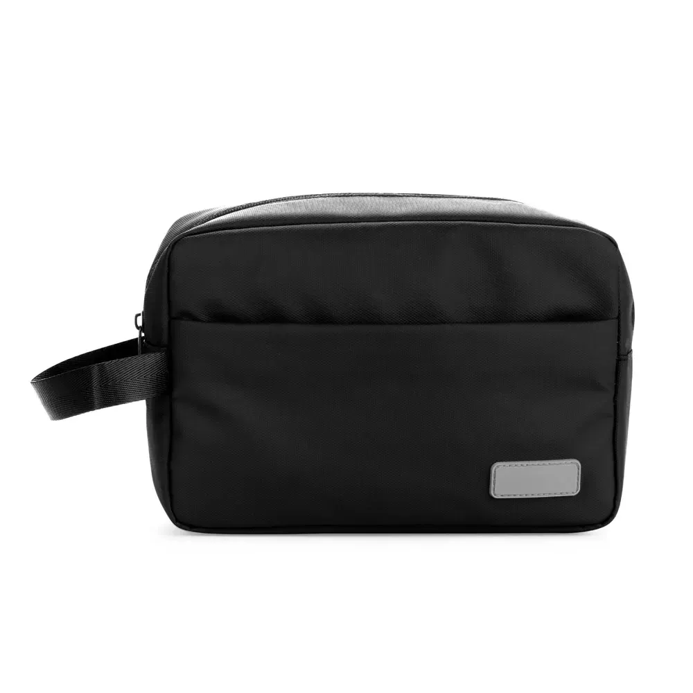 Nécessaire de PU com Visor em PVC Personalizada, cor preto