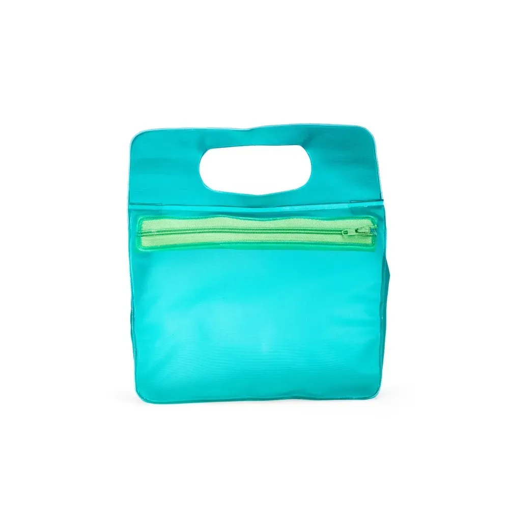 Nécessaire de PVC com Alça Superior Personalizada, cor verde