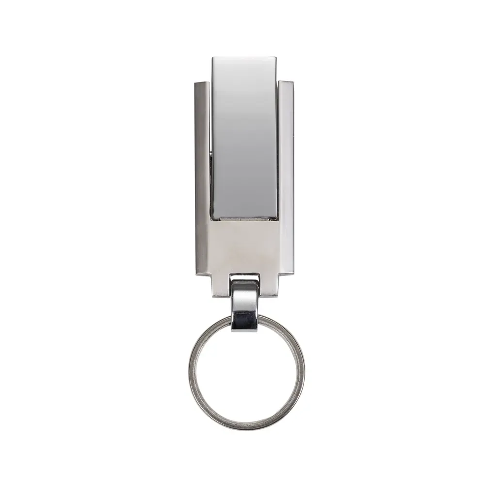Pen Drive Chaveiro de Metal 4GB, cor prata