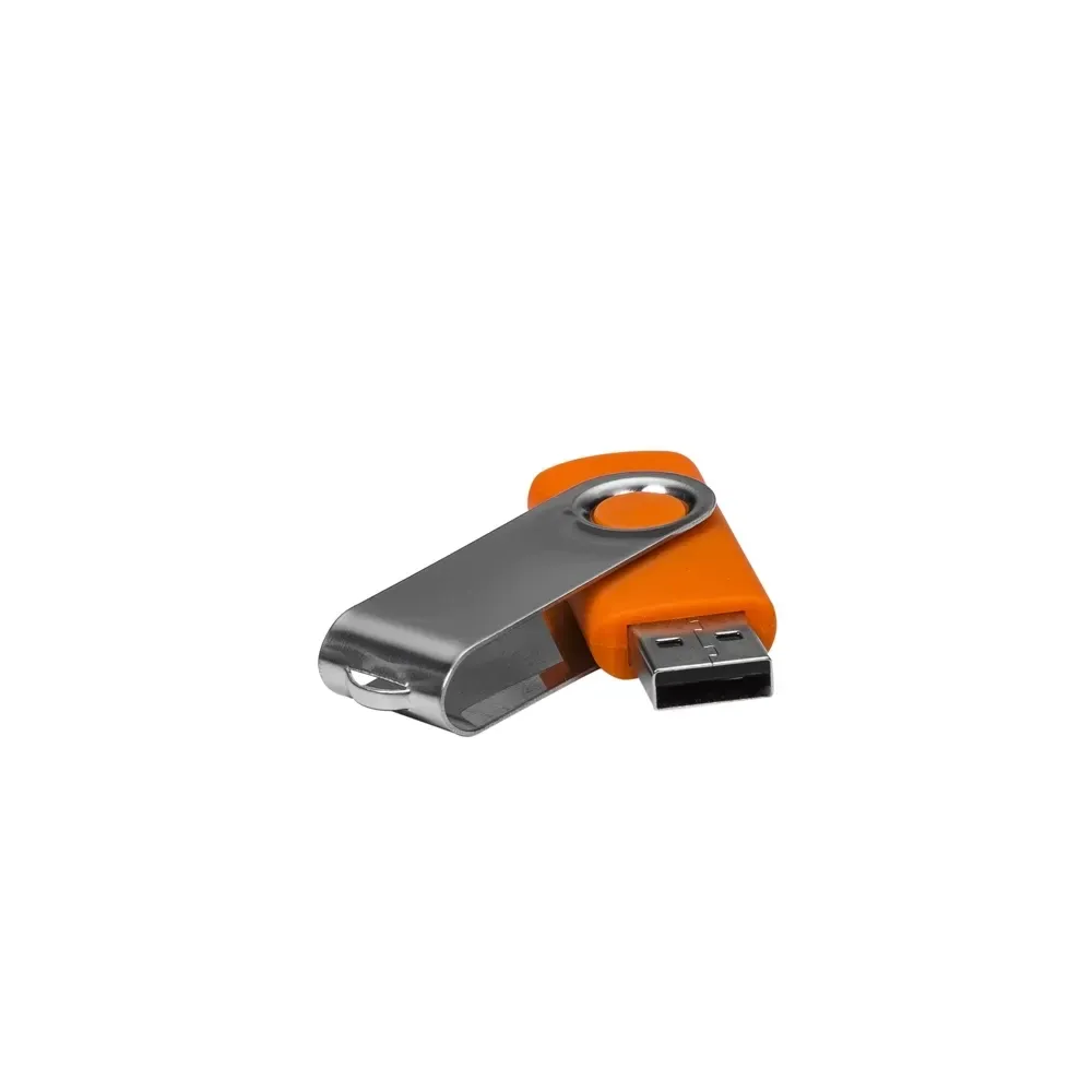 Pen Drive Giratório Metálico 4GB, cor laranja