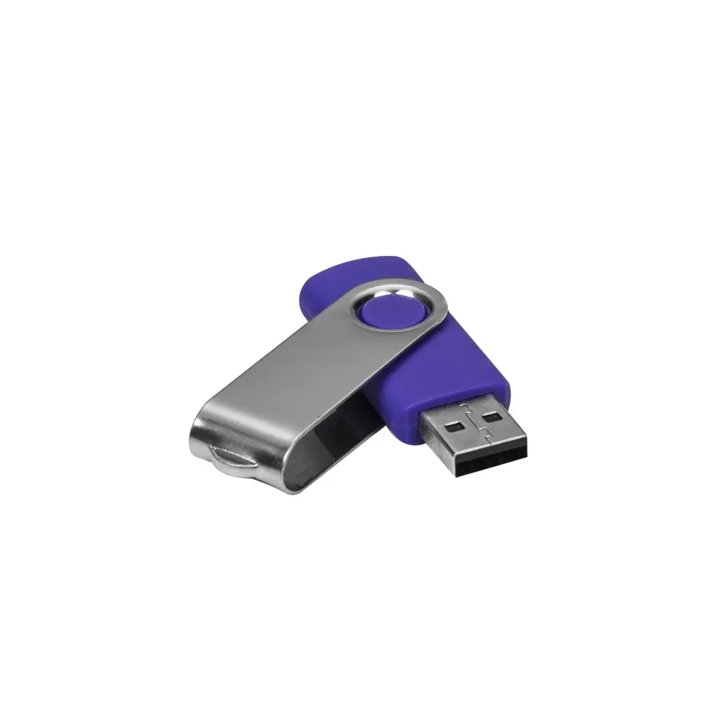 Pen Drive Giratório Metálico 4GB, cor roxo