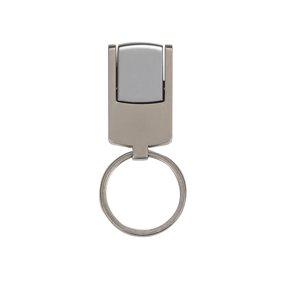 Mini Pen Drive Chaveiro com Tampa Metal Brilhante 4GB, cor prata