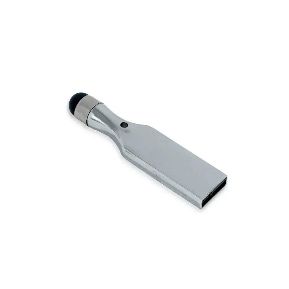 Pen Drive Touch de Metal Brilhante 4GB, cor prata