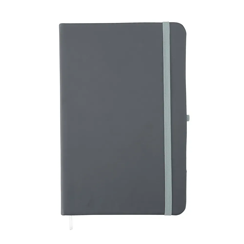 Planner Emborrachado Anual personalizado cinza