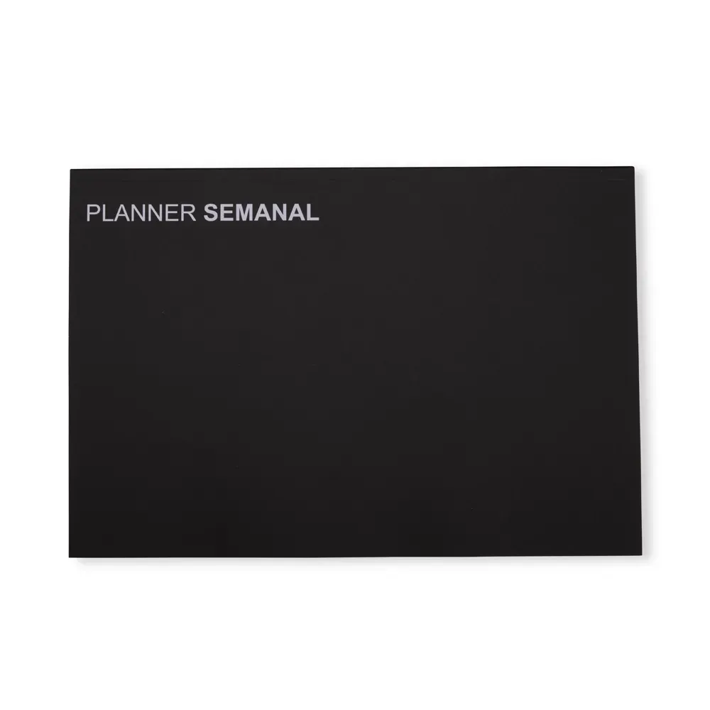 Planner Semanal personalizado preto