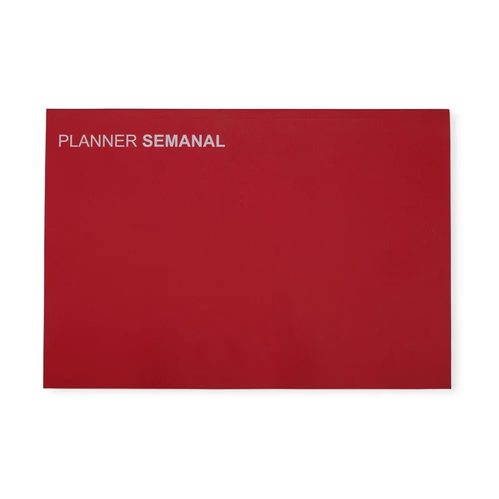Planner Semanal personalizado vermelho