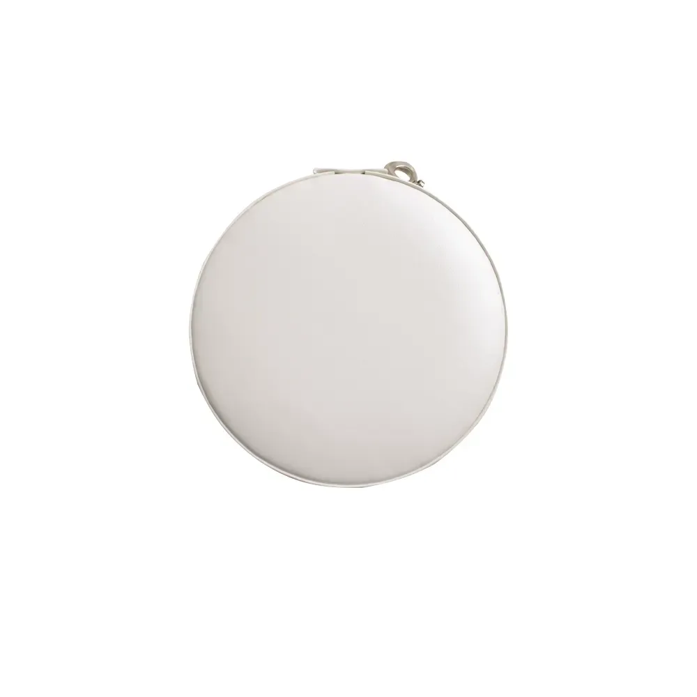 Porta-Joias Compacto de Couro Sintético, cor branco