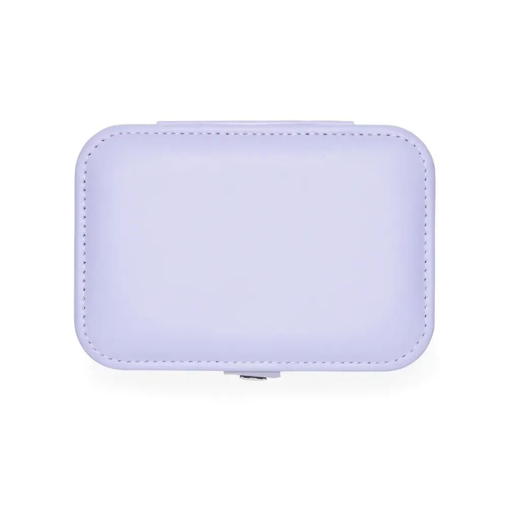 Porta-Joias de Couro Sintético com Placa para Brincos, cor roxo