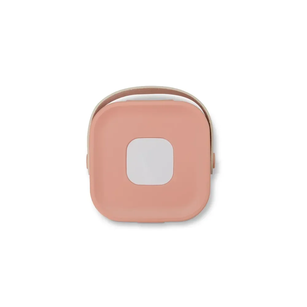 Porta-Joias de Plástico com Espelho e Berço de Silicone, cor rosa
