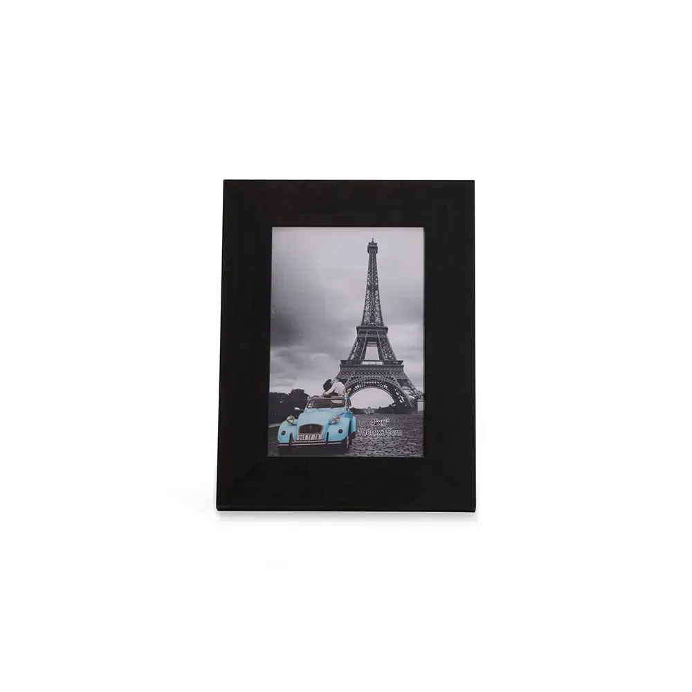 Porta-Retrato Personalizado em PVC Dourado com 6 Cores, cor preto