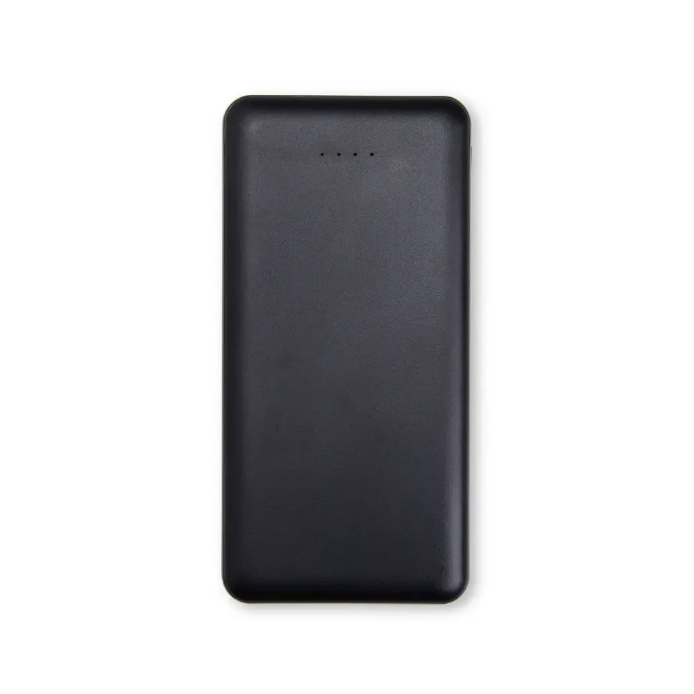 Power Bank 10.000mAh com Indicador LED Personalizado, cor preta