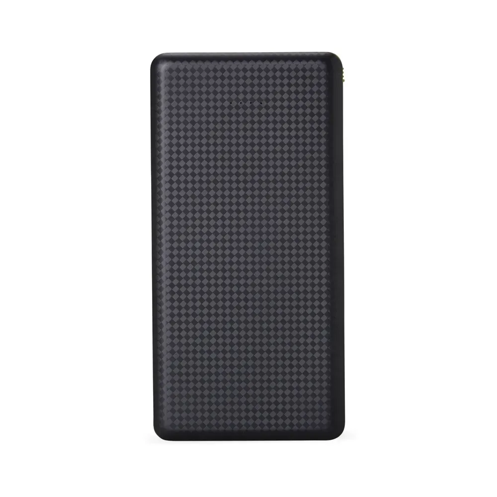 Power Bank 10.000mAh com Indicador LED Personalizado, cor preta