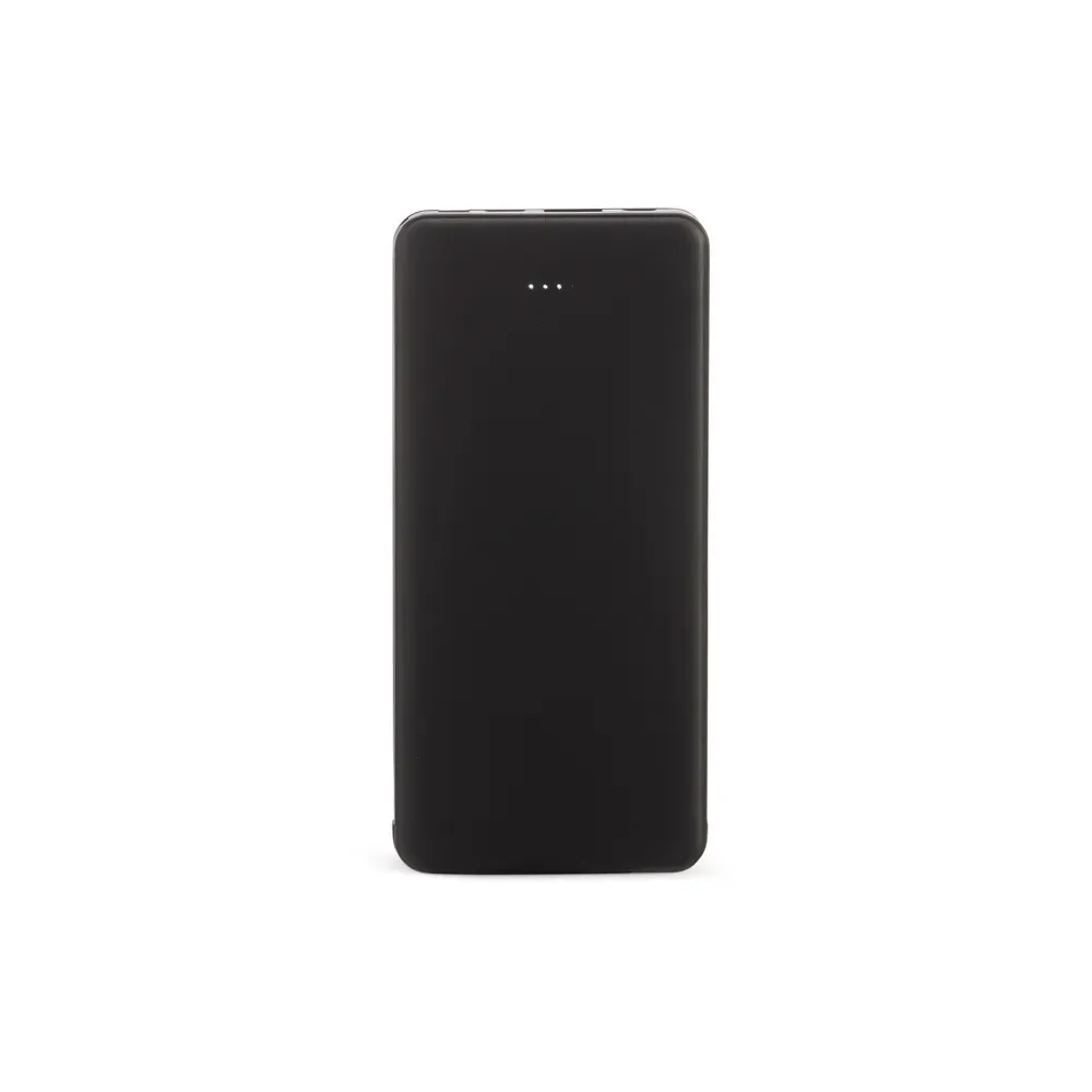 Power Bank 10.000mAh com Indicador LED Personalizado, cor preta