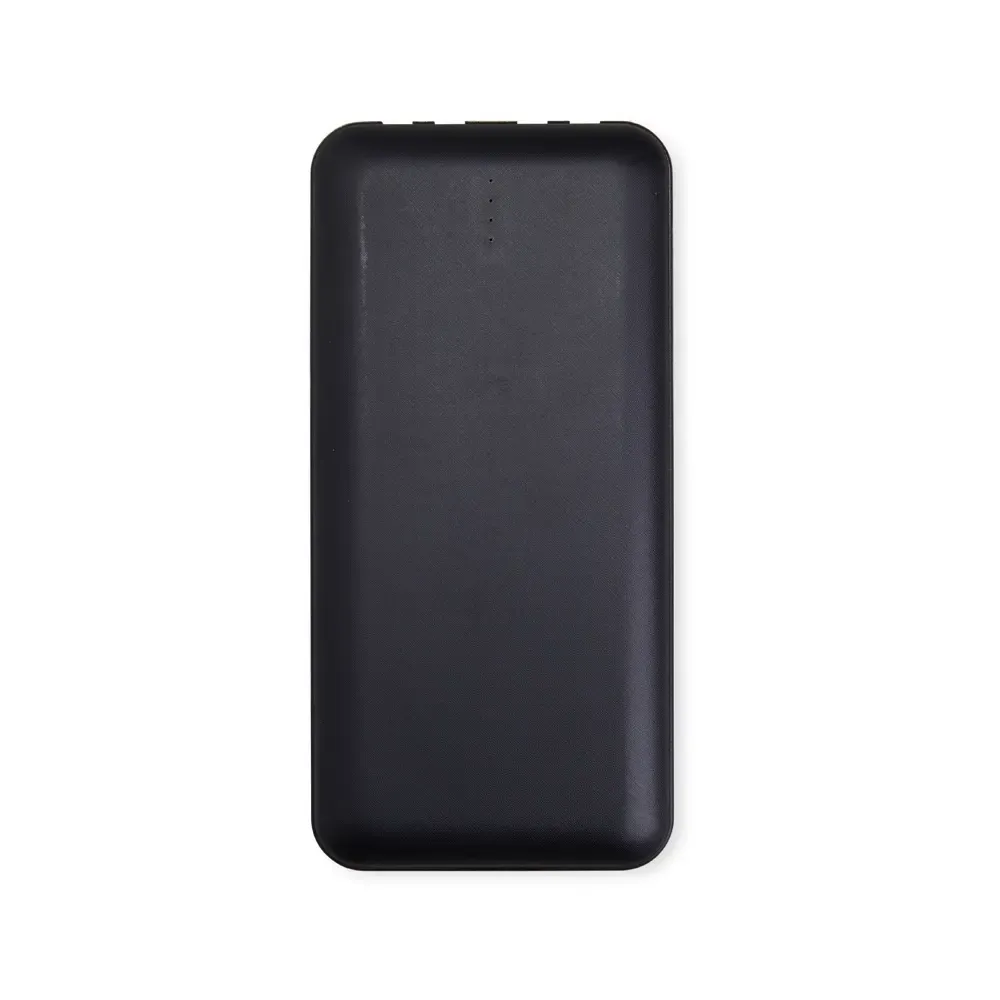 Power Bank 10.000mAh com Lanterna e Multissaídas Personalizado, cor preta