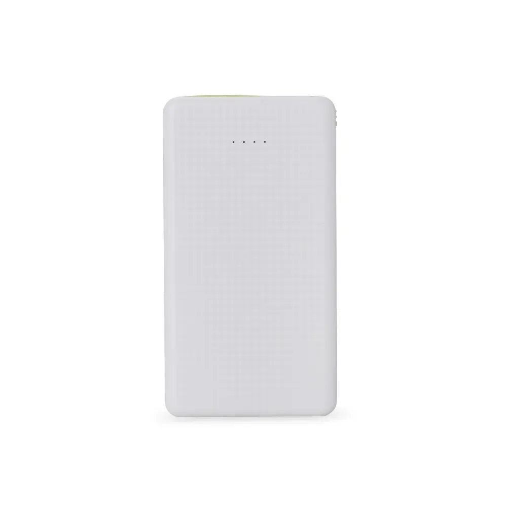Power Bank 5.000mAh com Indicador LED Personalizado, cor branca