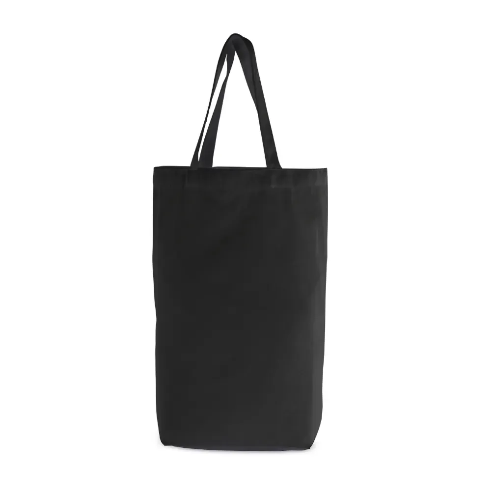 Sacola de algodão personalizada 280g/m², cor preta