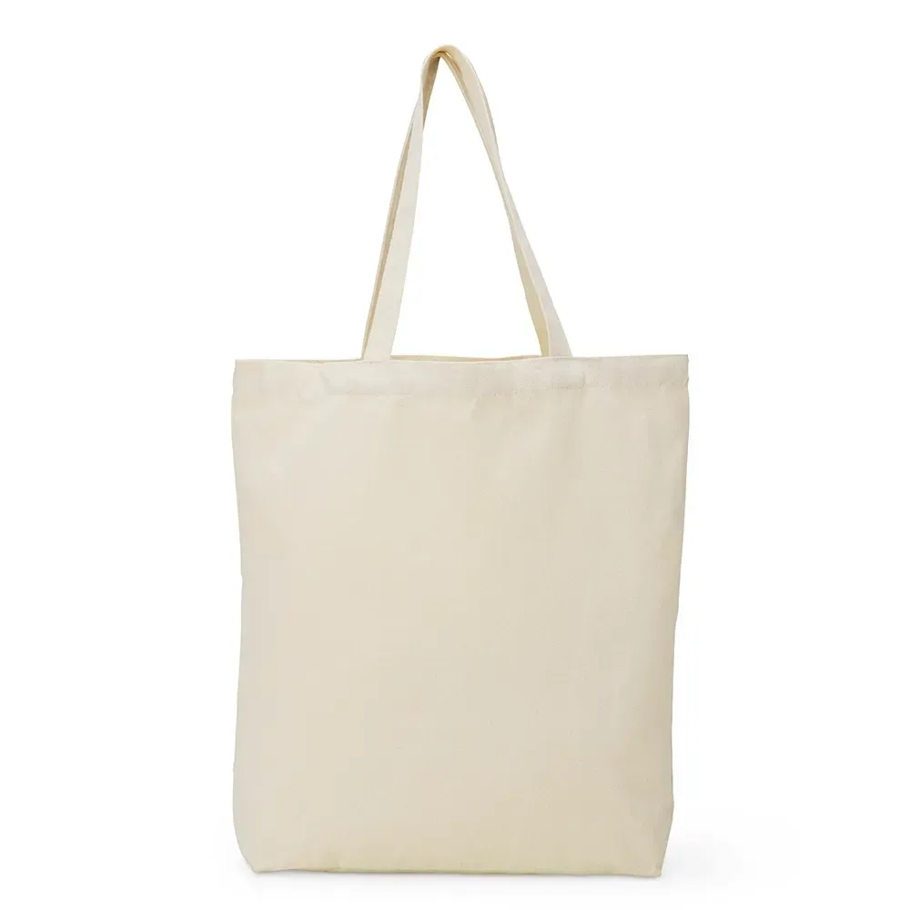 Sacola de algodão personalizada 300g/m², cor bege