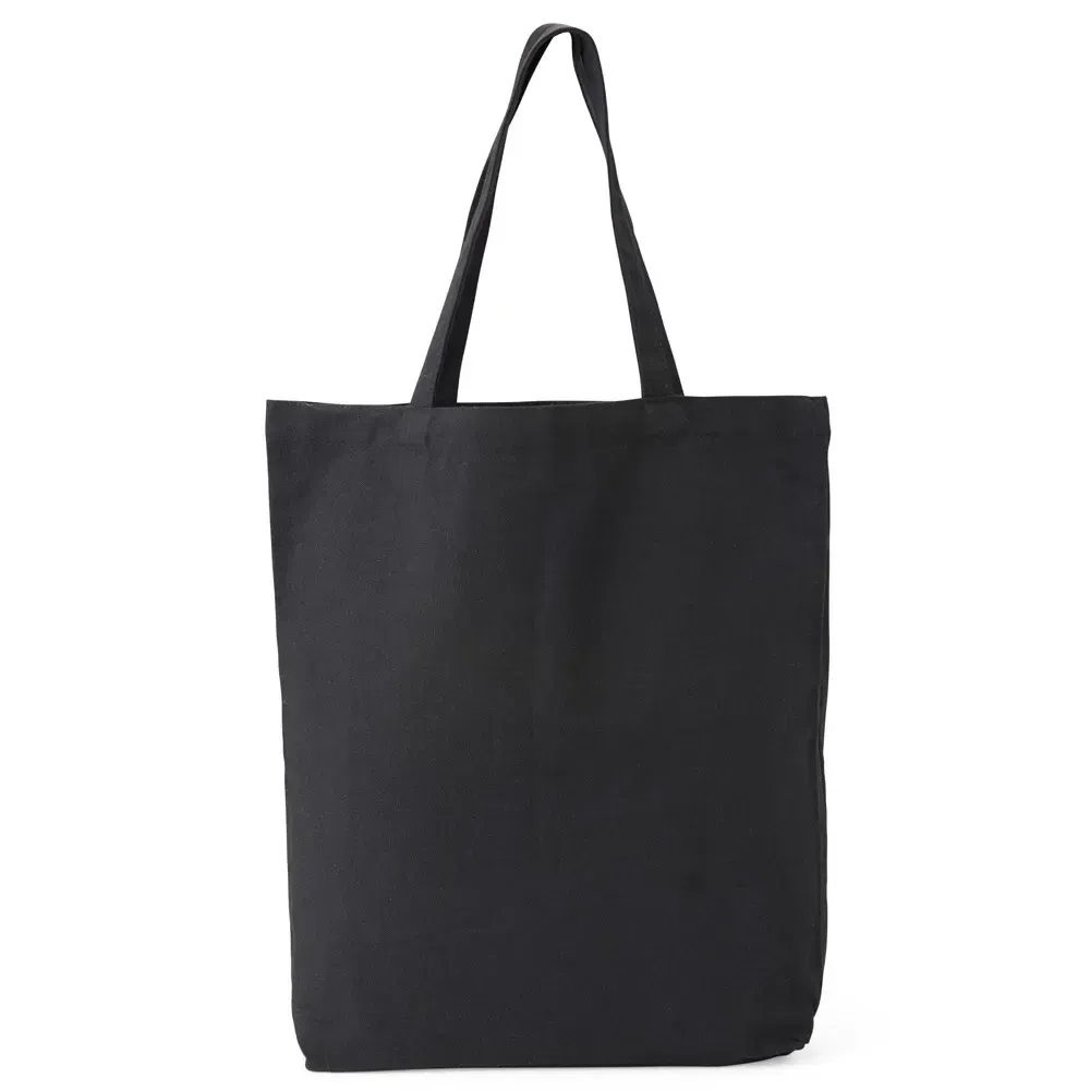 Sacola de algodão personalizada 300g/m², cor preta