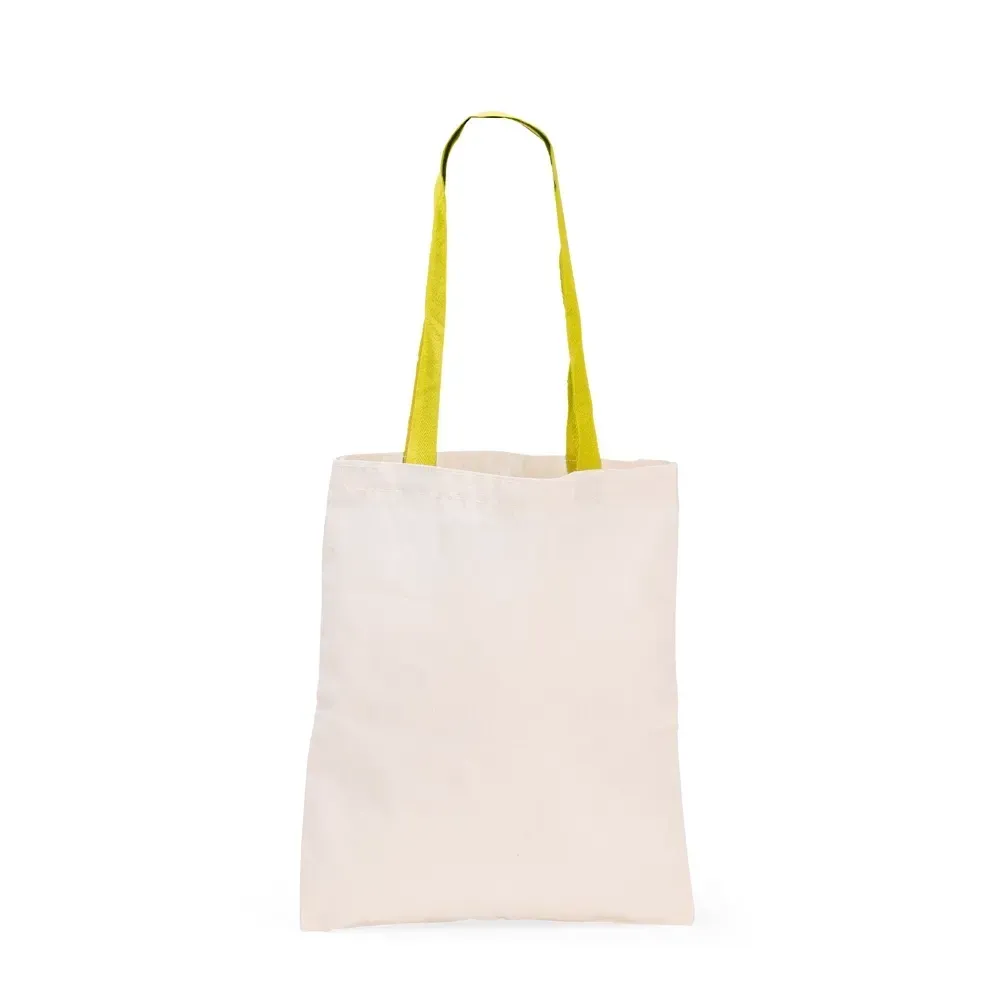 Sacola de algodão personalizada, cor amarela