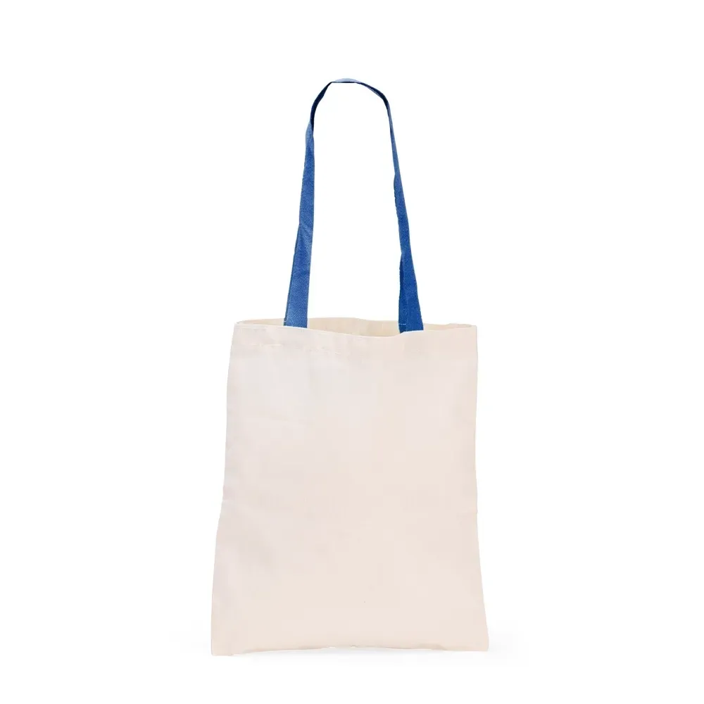 Sacola de algodão personalizada, cor azul
